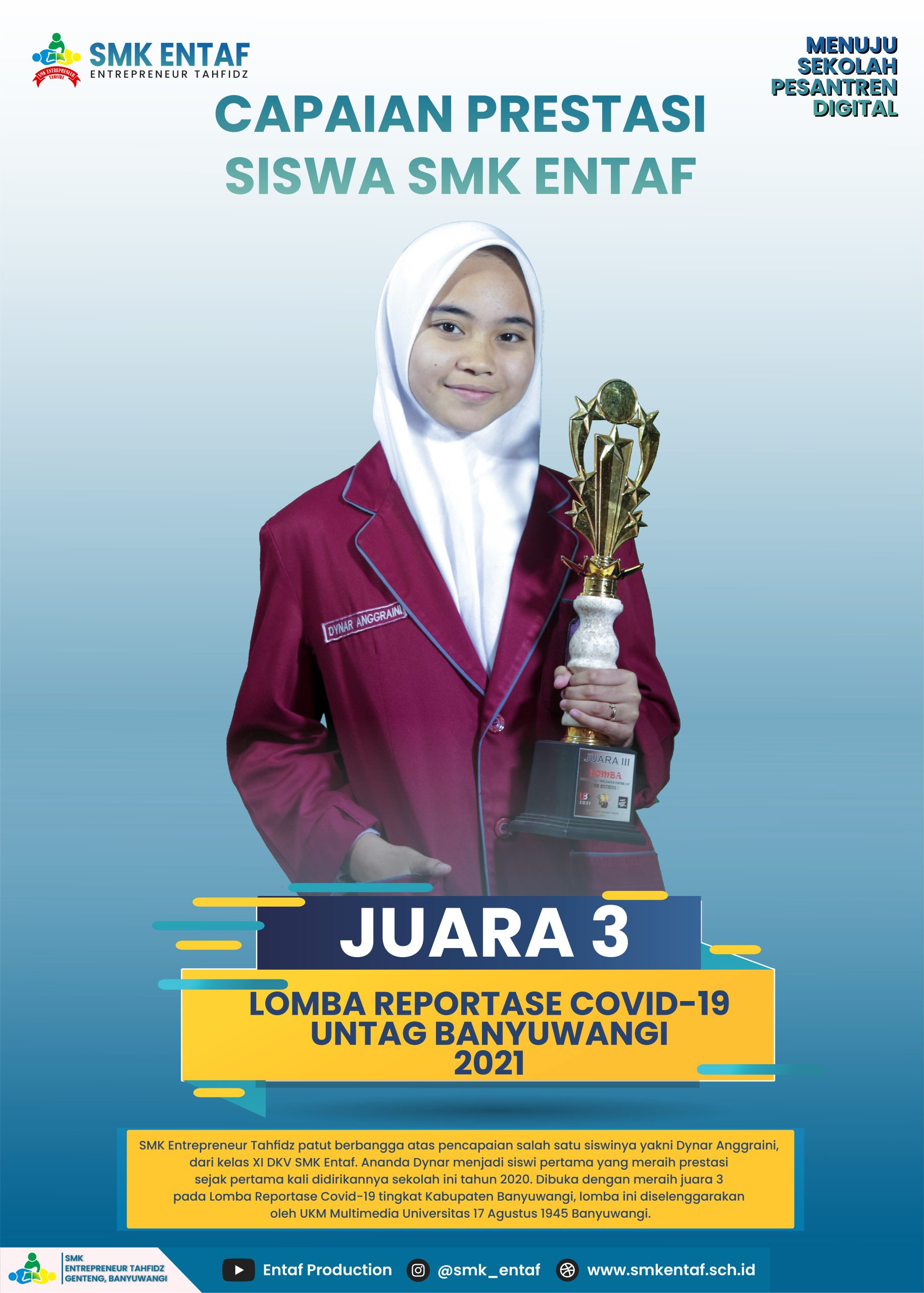 JUARA 3 LOMBA REPORTASE COVID-19 UNTAG BANYUWANGI 2021