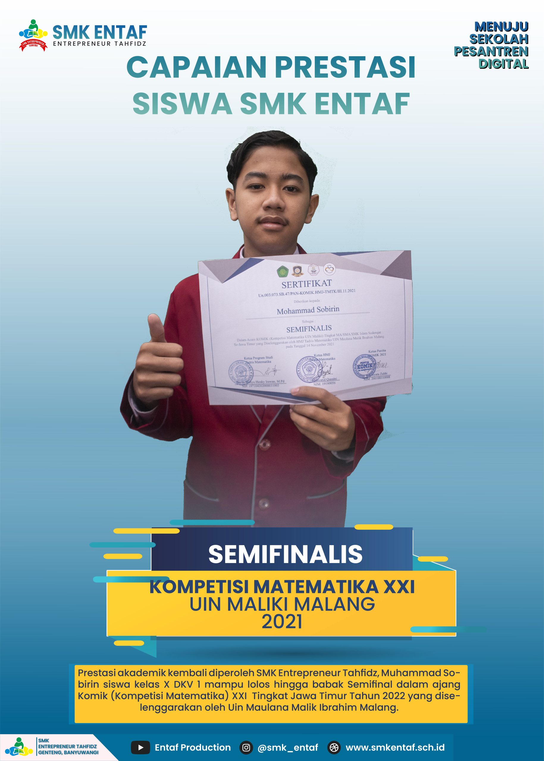 SEMIFINALIS KOMPETISI MATEMATIKA XXI UIN MALIKI MALANG 2021